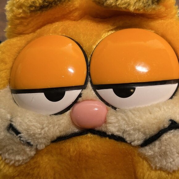 Vintage Fun Farm 1981 Garfield Fat Orange Cat Plush Hand Puppet 11" Pretend Play - Picture 3 of 8